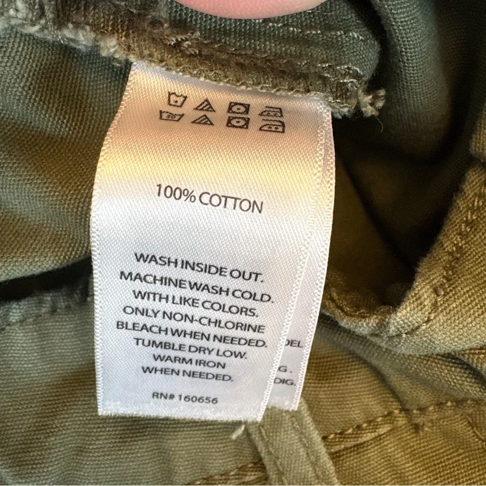 Sincerely Jules Olive Green Cargo Straight Leg Pants Military Vibe Size 7 (27)